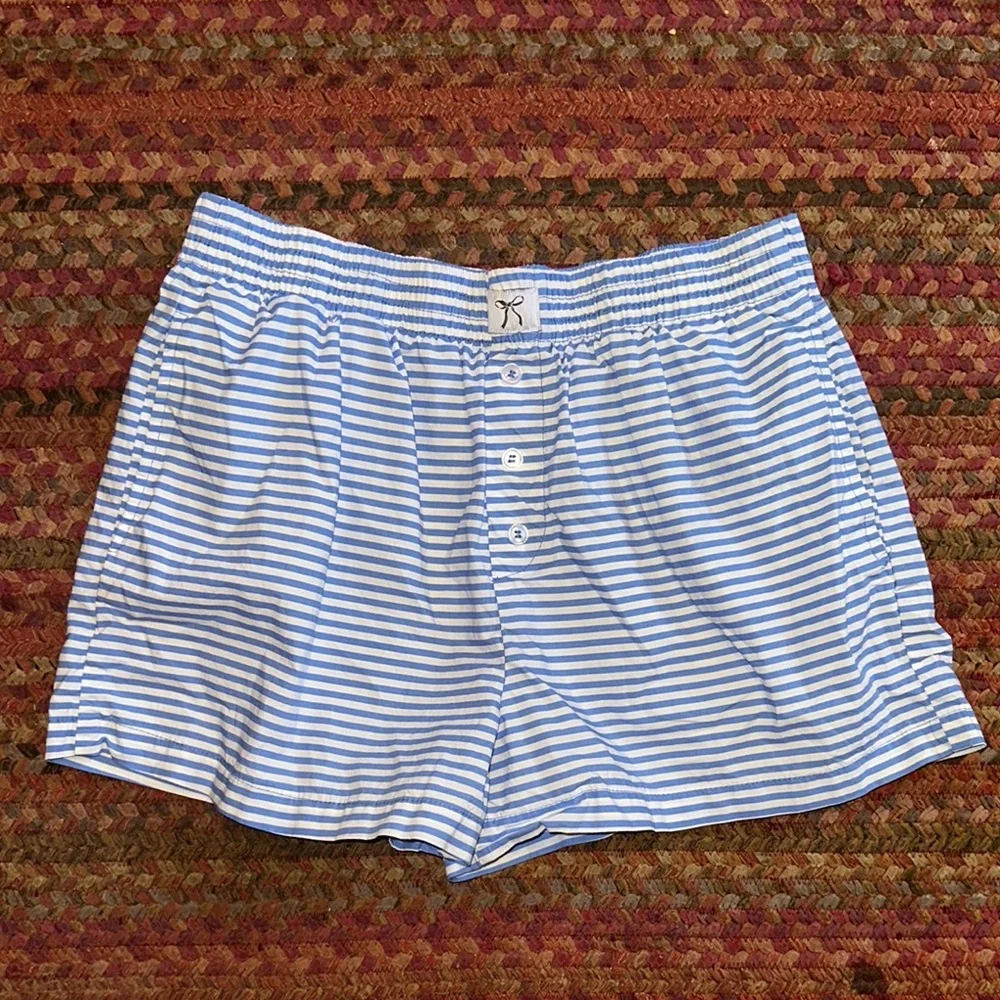 NWOT BETTER TOGETHER BLUE STRIPE CASUAL BOXER SHORTS